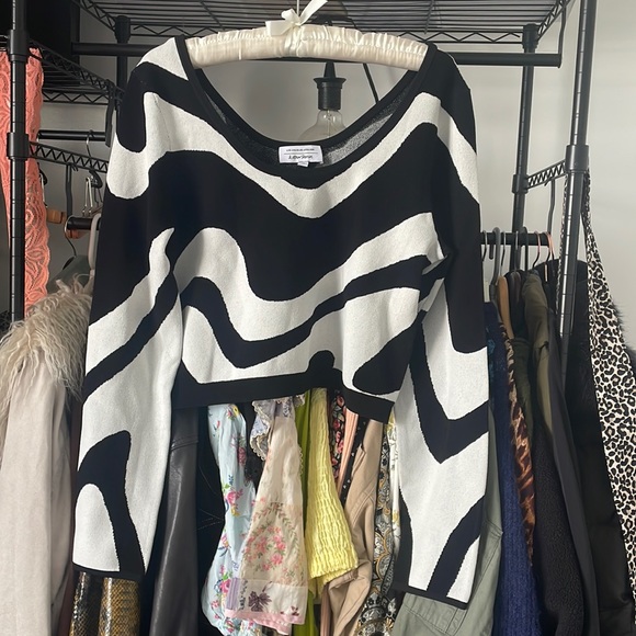 & Other Stories Jacquard Knit Top L - Picture 2 of 5